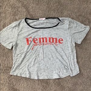 Femme Power crop top.